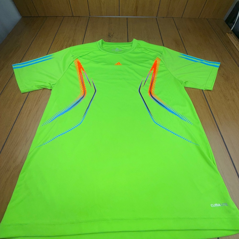 Adidas Climalite UEFA Champions‎ League Soccer Jersey Neon Green Mens Large